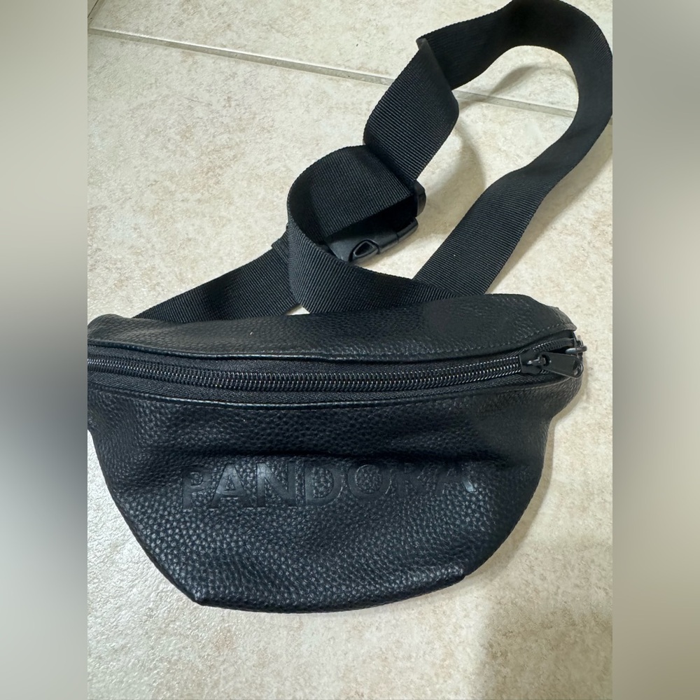Pandora Black Belt Bag with Sporty Design